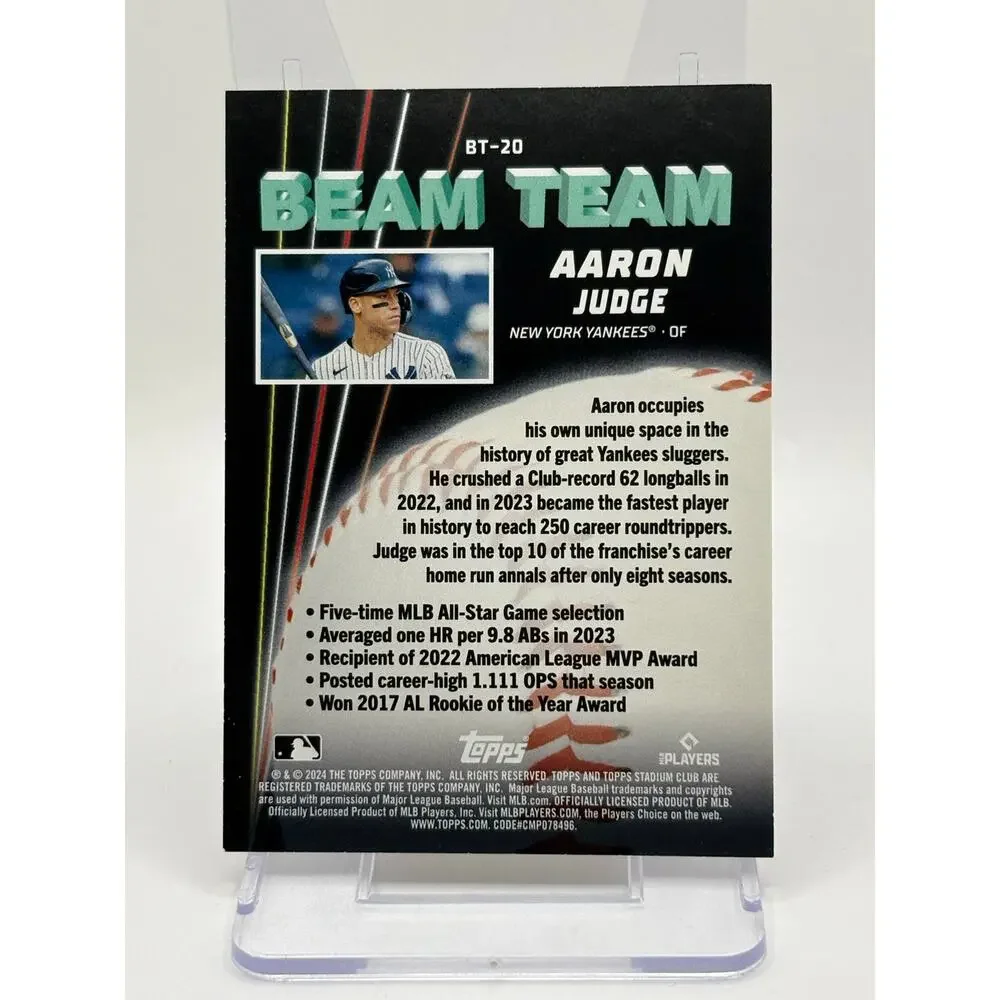 2024 Stadium Club Aaron Judge Beam Team Refractor Case Hit SSP New York Yankees - Picture 2 of 2